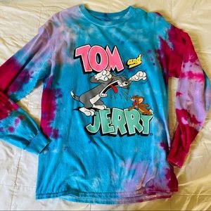 Tie dye Tom and jerry top